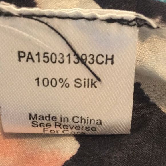 Parker Silk Floral 3/4 Sleeve T-shirt Hem dress - Picture 12 of 12